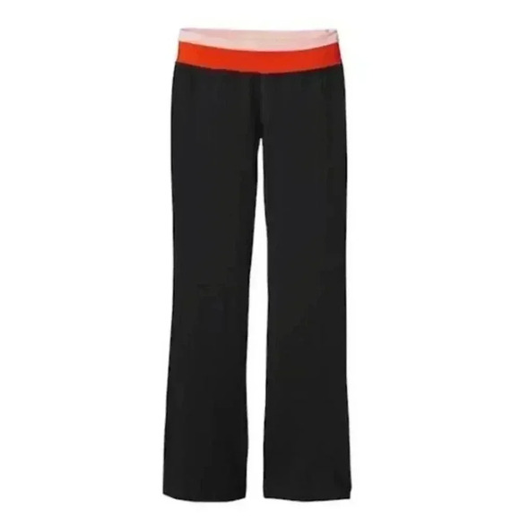 Patagonia Pliant Tights  Yoga Pants Black Orange White Leggings Women's Medium - Picture 1 of 12